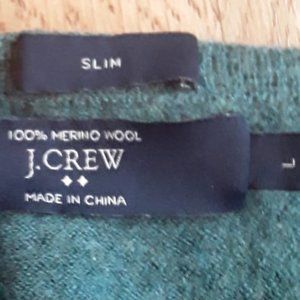 JCrew Green V-Neck Sweater